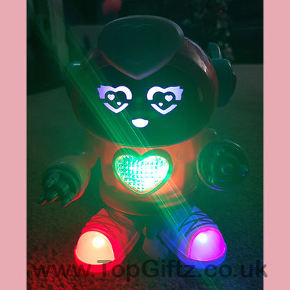 Robot Musical Toy Dancing Pink Girl Boy Sound Flashing Light - TopGiftz
