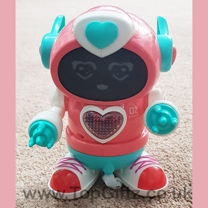 Robot Musical Toy Dancing Pink Girl Boy Sound Flashing Light - TopGiftz