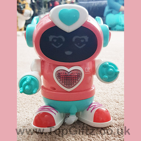 Robot Musical Toy Dancing Pink Girl Boy Sound Flashing Light - TopGiftz