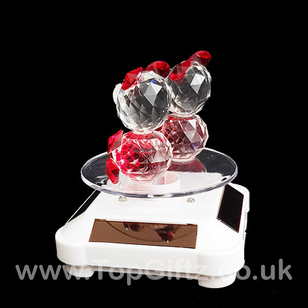 Crystal Clear Teddy Bears Solar/Battery Ornament Turning Base - TopGiftz