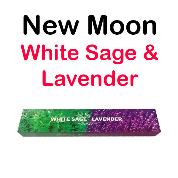 White Sage & Lavender Incense Sticks - New Moon - TopGiftz