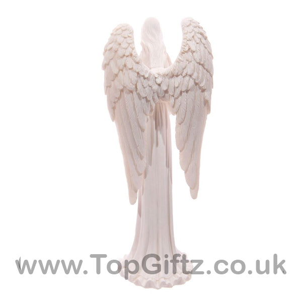 White Angel Standing Figurine Praying Indoor & Outdoor 20cm - TopGiftz