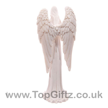 White Angel Standing Figurine Praying Indoor & Outdoor 20cm - TopGiftz