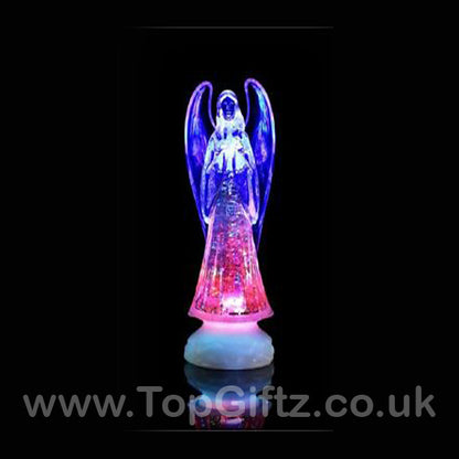 Colour Changing LED Christmas Angel Light Up Ornament Crystal Effect - TopGiftz