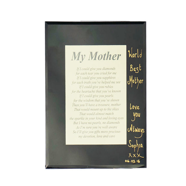 Personalised Poem - My Mother you are a Diamonds - TopGiftz