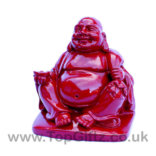 Happy Laughing Buddha Rosewood with sick of money - 3.81cm H - TopGiftz