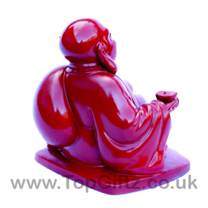 Happy Laughing Buddha Rosewood with sick of money - 3.81cm H - TopGiftz