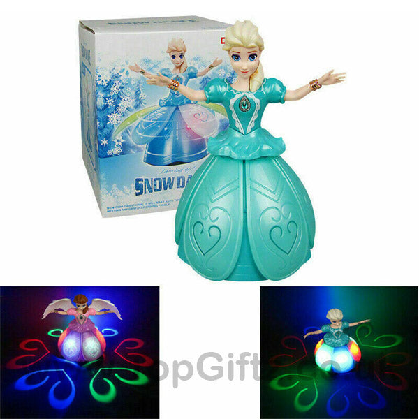 Princess Frozen Elsa Infrared Rotating Music Toys for Girls