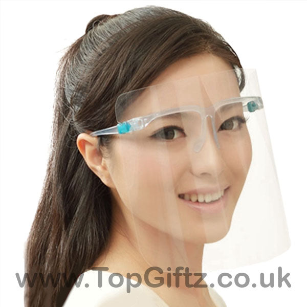Plastic Adjustable Transparent Full Face Protective Shield - TopGiftz