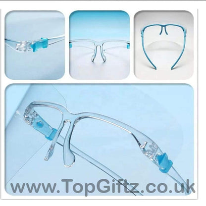 Plastic Adjustable Transparent Full Face Protective Shield - TopGiftz